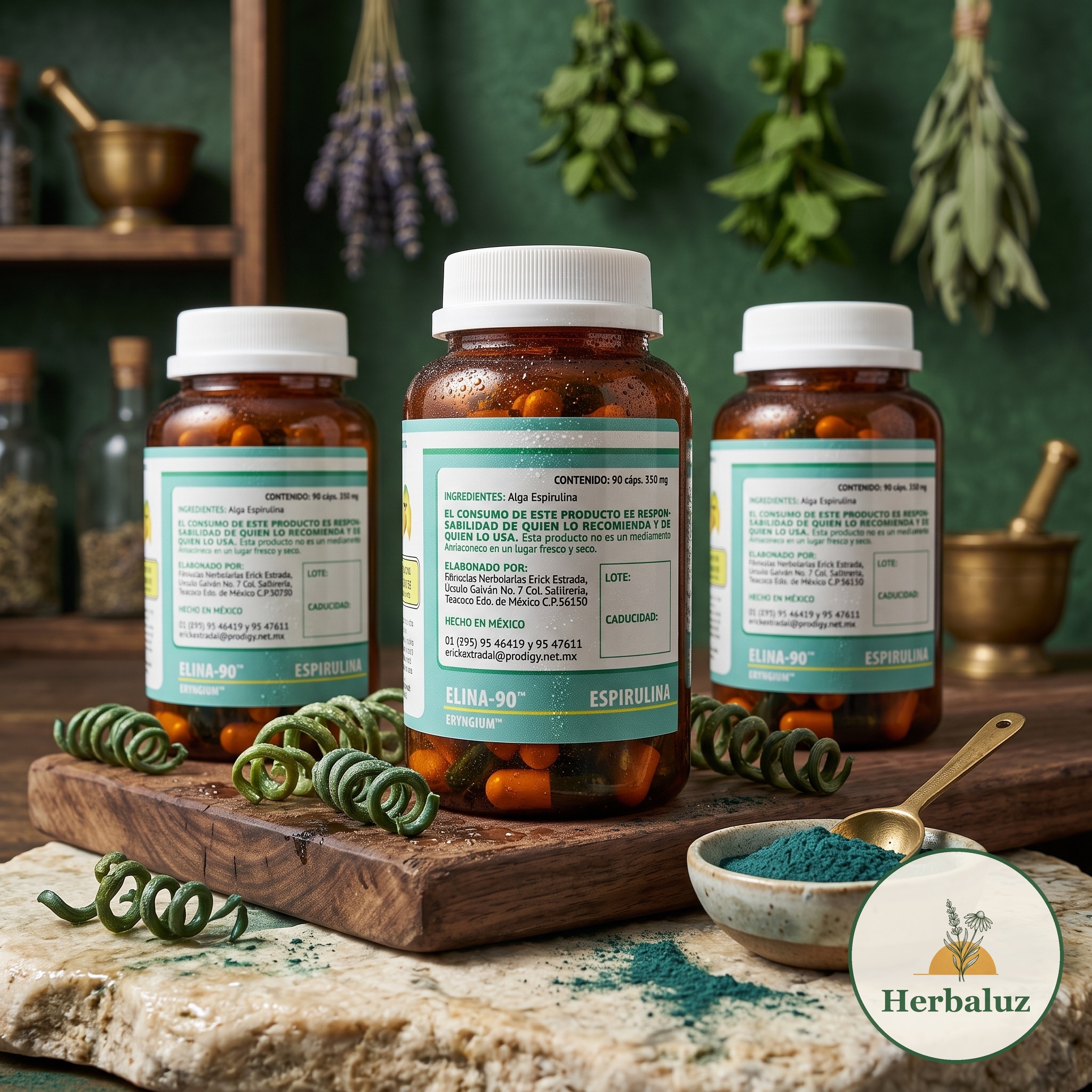 Elina-90 (Espirulina) de Herbaluz